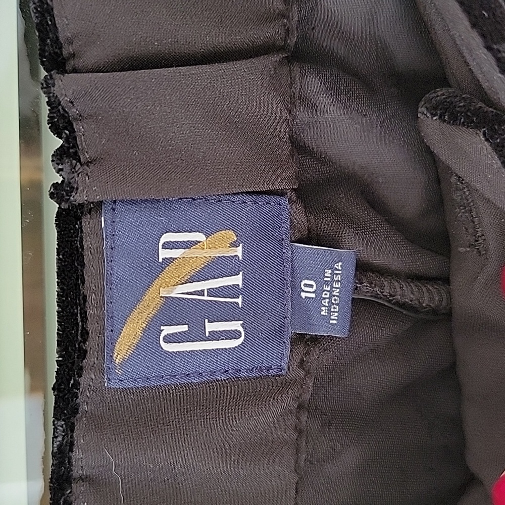 NWT GAP Recycled High Rise Velvet Wide-Leg Pants Black Sz 10 - Picture 11 of 14